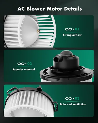 Miniatura 3 de SCITOO Motor del ventilador del calentador HVAC con la jaula del ventilador delantero 700094 para Mazda para 3 l4 2.0L 2004-2009, para Mazda para 3