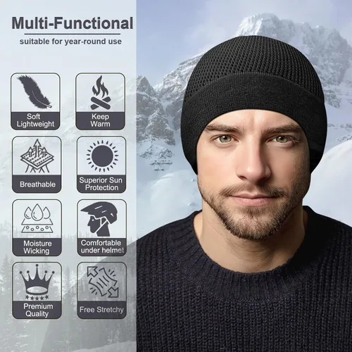 Miniatura 2 de Gorro de bambú ligero para hombres y mujeres, suave y cómodo para dormir