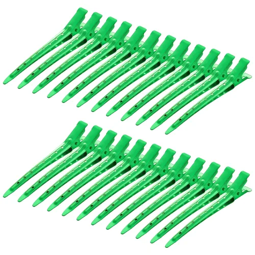 Miniatura 24 de 24 Paquetes de Pinzas Pico de Pato, Bantoye 2.75 Pulgadas Pinzas de Cocodrilo Rizadoras de Metal Antioxidante con Agujeros para Peinado del Cabello