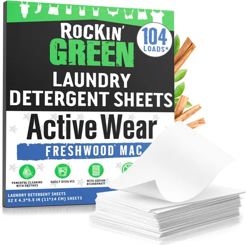 Miniatura 10 de Detergente para ropa Rockin' Green, Detergente en polvo para ropa a base de plantas, Detergente para ropa totalmente natural, Combate el olor vegano