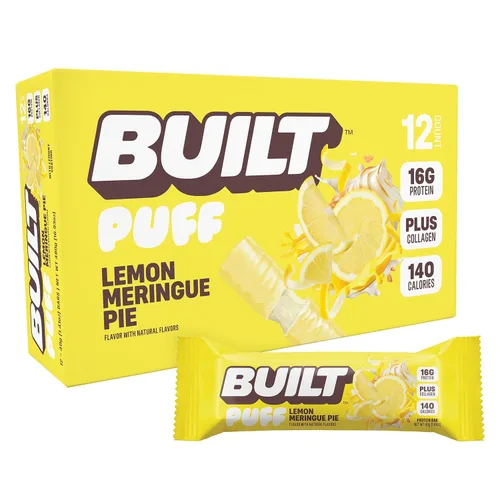 Miniatura 22 de Built Puffs - Barras de proteínas de 12 unidades, barras energéticas altas en proteínas, colágeno, sin gluten, cubiertas de chocolate, bajas