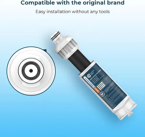 Miniatura 3 de Crystala Filters Repuesto para filtro de agua para refrigerador DA97-17376B, compatible con Samsung HAF-QIN, HAF-QIN/EXP, BRF365200AP/AA