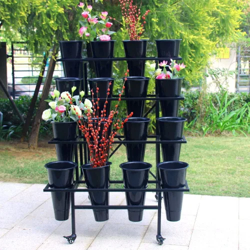 Miniatura 7 de Zhongma Soporte de exhibición de flores de 4 niveles con cubos de 16 piezas