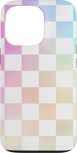 Miniatura 10 de Pastel Rainbow Checkerboard Checker Checked Pattern Case for iPhone 17