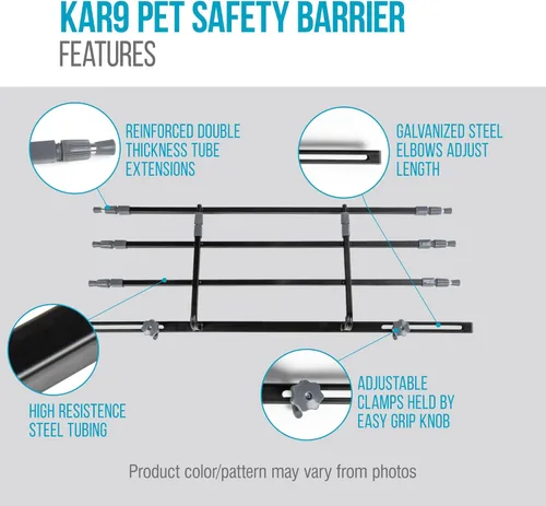 Miniatura 4 de Sherpa Kar9 Guard Rail - Barrera de viaje universal para automóvil, color negro, talla única
