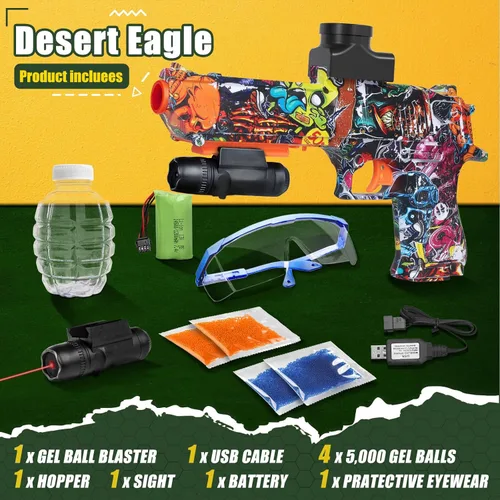 Miniatura 6 de Anstoy Gel Ball Blaster - Lanzador de bolas de gel ecológico, divertido juguete para el aire libre, para niños y niñas a partir de 12 años Amor