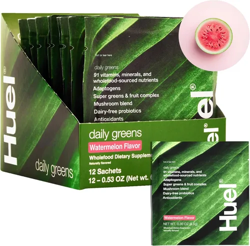 Miniatura 11 de Huel Daily Greens Lemon & Ginger Polvo de Superalimento Verde 91 Vitaminas, Minerales e Ingredientes de Origen Alimenticio Completo