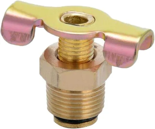 Miniatura 4 de harayaa 3/8 "válvula de drenaje de latón NPT compresor de aire tanque Petcock válvula de drenaje de agua 1.181x0.945 in