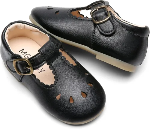 Miniatura 4 de DADAWEN - Zapatos de correa de vestir planos para niña, clásicos, para usar con el uniforme escolar