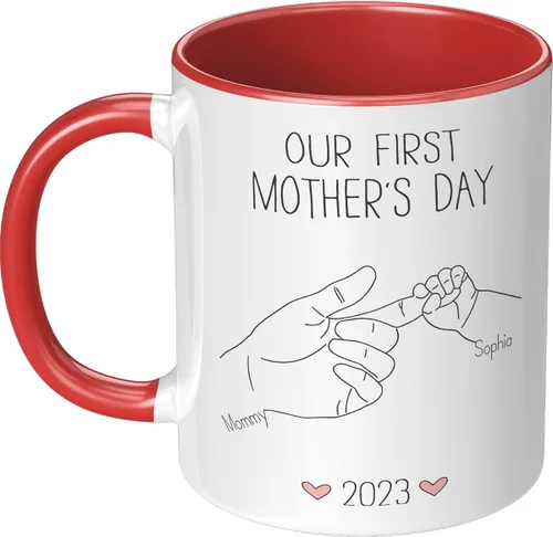 Miniatura 8 de Taza para el día de la madre para mamá de hija e hijo – Taza de café divertida para la mejor mamá del mundo – Regalo único de cumpleaños para esposa