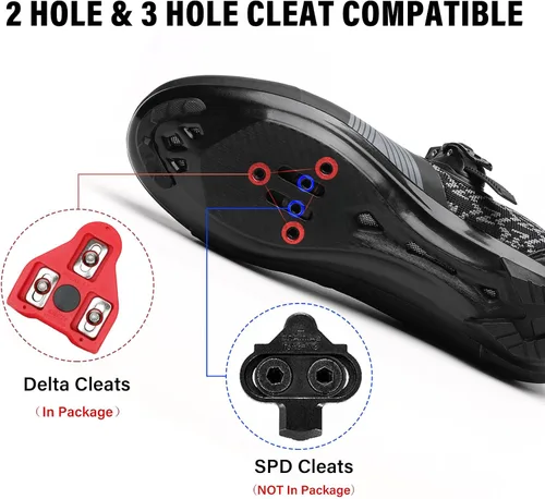 Miniatura 3 de Zapatos de ciclismo unisex para hombres y mujeres, compatibles con zapatos de bicicleta Peloton con tacos Delta para ciclismo de carretera, pedal