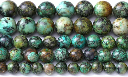 Miniatura 3 de 4MM 88 piezas de cuentas sueltas de piedra natural verde turquesa africana para hacer pulseras y collares de bricolaje