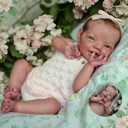 Miniatura 19 de Anano Muñecas Reborn de Bebé de Silicona de Cuerpo Completo - 18 pulgadas Muñeca Realista de Bebé Niña, Muñeca de Bebé de Silicona Completa
