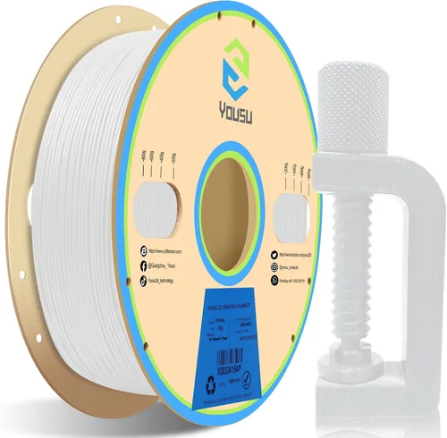 Miniatura 8 de Yousu filamento PVA de 1.75mm, filamento de soporte soluble en agua para impresora 3D, 0.5kg, PVA natural, se ablanda en temperatura de agua