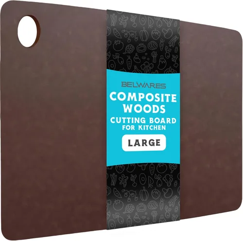 Miniatura 11 de Tabla de cortar apta para lavavajillas para cocina, tabla de cortar grande de madera compuesta, delgada y ligera, resistente al calor, sin BPA