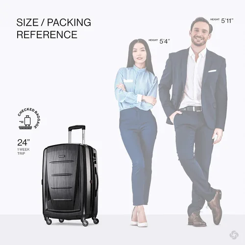 Miniatura 306 de Samsonite Winfield 2 Equipaje rígido con ruedas giratorias, Azul profundo, Juego de 3 piezas (20/24/28)