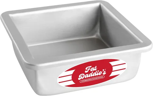 Miniatura 26 de Fat Daddio's PSQ-442 - Molde cuadrado de aluminio anodizado para tartas, 4 x 2 pulgadas