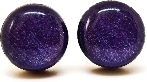 Miniatura 25 de Juego de Aretes de Tuercas, Brillo, 10 mm, Tuercas Redondas para Mujeres, Niñas y Hombres, Hecho a Mano, Postes de Acero Inoxidable para Orejas