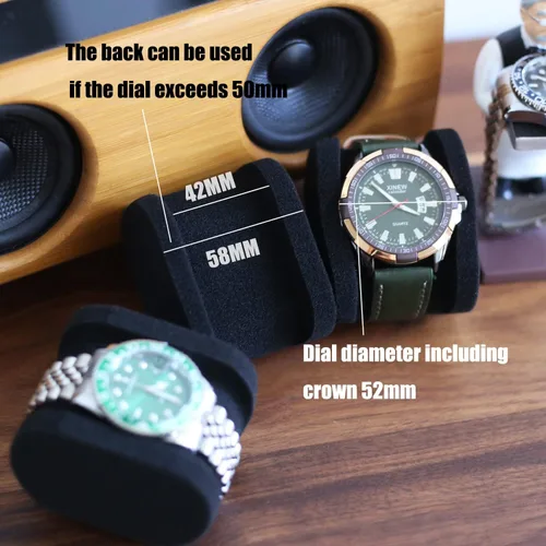 Miniatura 5 de Besforu Funda de viaje para reloj para hombres y mujeres, caja de almacenamiento portátil de un solo reloj y organizador para relojes de pulsera