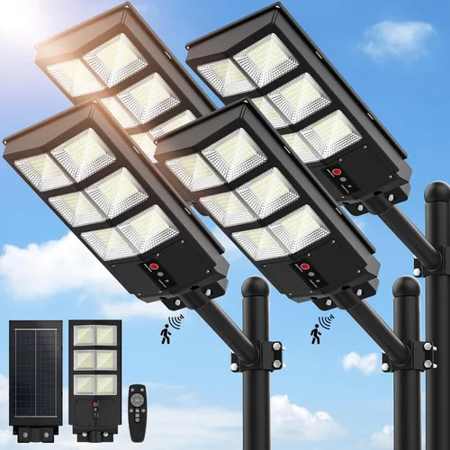 Miniatura 10 de Sunwish 8000W Luces solares de calle al aire libre - Luces solares LED 6500K al aire libre del atardecer al amanecer, luces solares