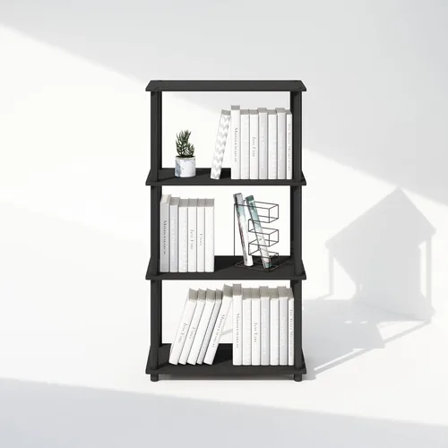 Miniatura 7 de Furinno Turn-N-Tube - Estantería de 4 niveles, estantería con estante compacto multiusos, 11.6 x 23.6 x 43.2 pulgadas, para sala de estar