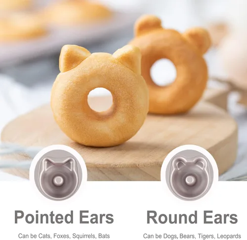 Miniatura 4 de CHEFMADE Molde de donas para tartas, 12 cavidades antiadherentes en forma de oso para hornear al horno (dorado champán)