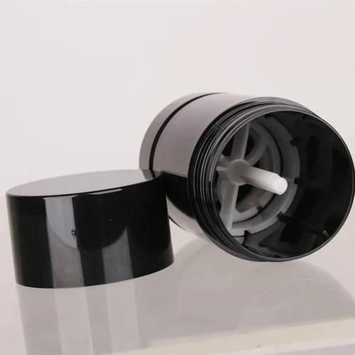 Miniatura 7 de COSIDEA 4 recipientes de desodorante vacíos redondos negros de 1.67 onzas / 1.67 onzas de llenado inferior tubos grandes para cera para el cabello