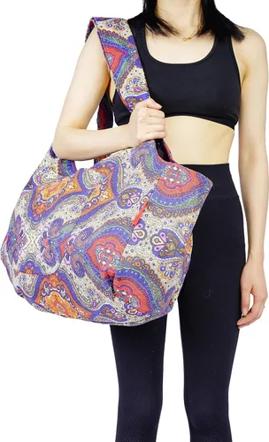 Miniatura 6 de Aozora Bolsa para esterilla de yoga grande con bolsillos para tapetes con bolsillos de almacenamiento multifuncionales, ligera y duradera