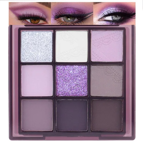 Miniatura 12 de SUAKE Paleta de sombras de ojos rosa nude, mate y brillante, alta pigmentación, 12 colores marrón y morado para maquillaje de ojos, paleta de 01#