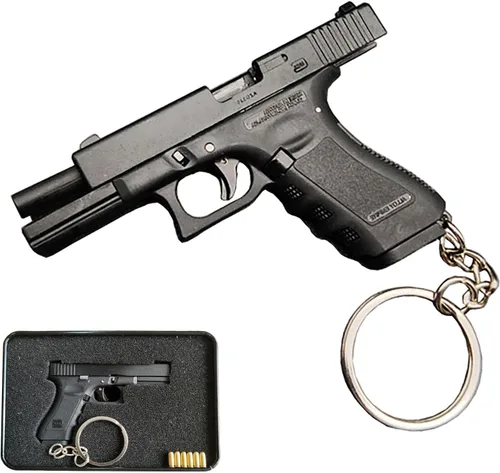 Mini llavero de pistola, llavero con forma de pistola, llavero táctico pequeño con forma de pistola, regalo con colgante en forma de armas, llaveros