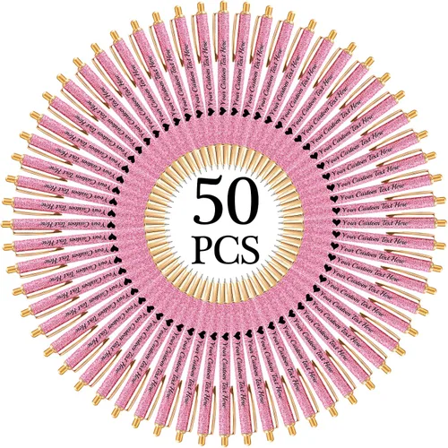 Miniatura 40 de Hasta 100 bolígrafos personalizados a granel con nombre, bolígrafo con purpurina personalizable, logotipo de negocios, mensaje de texto, regalo
