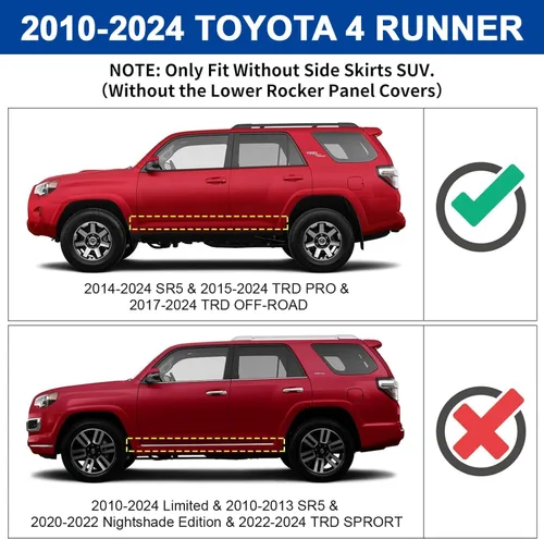Miniatura 3 de Estribos laterales compatibles con Toyota 4runner 2010-2024 (sin faldones laterales)