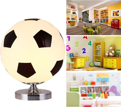 Miniatura 4 de Lámpara de escritorio de mesa de balón de fútbol de cristal, regalo para fanáticos del fútbol, regalo de Navidad para adolescentes