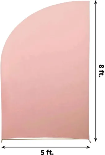 Miniatura 257 de Efavormart - Juego de 4 fundas de elastano beige para arco de media luna, fundas de telón de fondo Chiara de 2.5 pies a 7 pies para escenarios