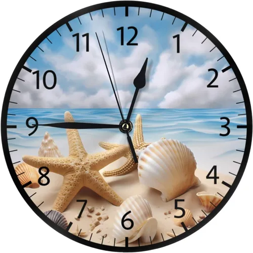 Miniatura 11 de Reloj de pared redondo tribal étnico teñido anudado, silencioso, sin tictac, relojes decorativos de cuarzo a pilas, relojes de escritorio Teñido