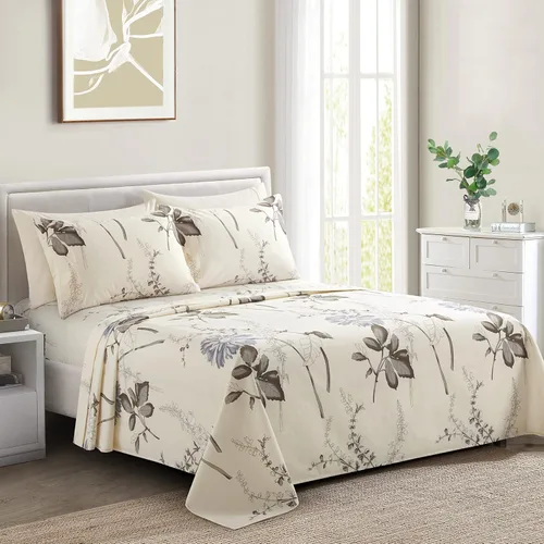 Miniatura 31 de Marina Decoration Ropa de cama ultra suave y sedosa con bolsillo profundo, rayón derivado de bambú para todas las estaciones, juego de sábanas de 6