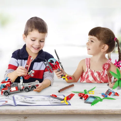 Miniatura 2 de City Fire - Juego de construcción de motocicleta de 233 piezas, bloques de construcción de rescate de incendios compatibles con Lego, juguetes