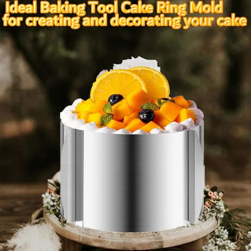 Miniatura 3 de DATANYA Anillos de Pastel de Mousse Molde Ajustable de 6 a 12 Pulgadas Moldes Redondos de Acero Inoxidable para Hornear Pasteles, Suministros