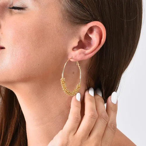 Miniatura 2 de Jinxiuge Juego de 6 pares de aretes de aro con cuentas para mujer, hechos a mano