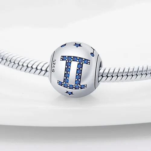 Miniatura 10 de Pandach 12 dijes de cumpleaños con signo del zodiaco de plata de ley 925 con piedra natal para mujer, pulsera, collar, pulsera, regalo para mujeres