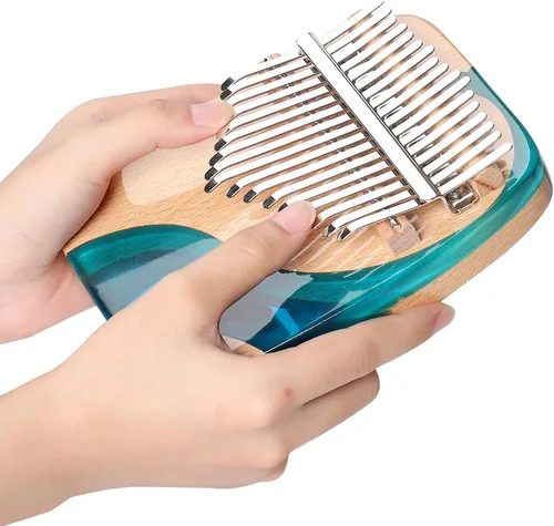 Miniatura 2 de Kalimba - Piano de pulgar de 17 teclas, piano portátil de dedo Mbira, regalos para niños y adultos, instrumento musical, pianos de pulgar, 17