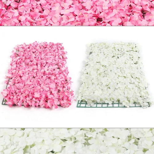 Miniatura 6 de Paneles de flores para decoración de pared, panel de fondo de pared de flores artificiales, decoración de flores, 23.6 x 15.7 in (24 x 16 pulgadas)