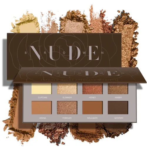 Miniatura 17 de MAKI YIKA Paleta de sombra de ojos blanca mate para mujer, sombra de ojos en polvo blanco pigmentado para ojos marrones, paleta de maquillaje