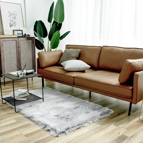 Miniatura 44 de Ashler Home Deco - Tapete de pelo sintético de oveja, mullido, suave, de 2 x 3 pies, lavable a máquina, dormitorio, habitación de los niños, sala