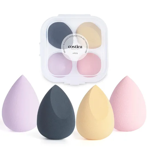 Miniatura 10 de COSTICA - Juego de esponjas de maquillaje, esponja de belleza, licuadora de maquillaje impecable para líquidos, multicolor, 4 piezas, serie