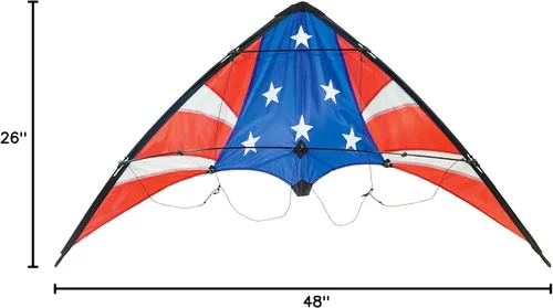 Miniatura 4 de in The Breeze 48-inch Stunt Kite, Dual Line, Framed Kites for Beginner to Intermediate Sport Kite Flyers Stars & Stripes