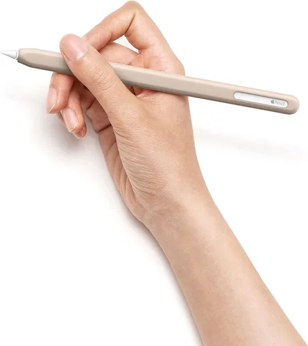 Miniatura 2 de UPPERCASE Designs NimbleSleeve Funda Portador de Estuche Protector de Silicona Premium Compatible con iPad Apple Pencil Pro y 2ª Generación Beige