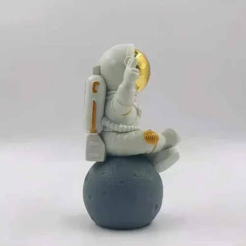 Miniatura 2 de Figura de astronauta estatua de astronauta, esculturas para decoración del hogar, decoración de estantes, decoración de escritorio, lindo adorno