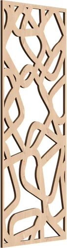 Miniatura 153 de Acme Paneles de pared decorativos de madera con calado, 9 3/8 pulgadas de ancho x 24 3/8 pulgadas de alto x 1/4 de alto, roble rojo