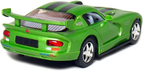 Miniatura 4 de KiNSMART - Dodge Viper GTR-S Escala 1:36 5 pulgadas, modelo de metal fundido a presión de juguete Super Sports Race Car (verde)